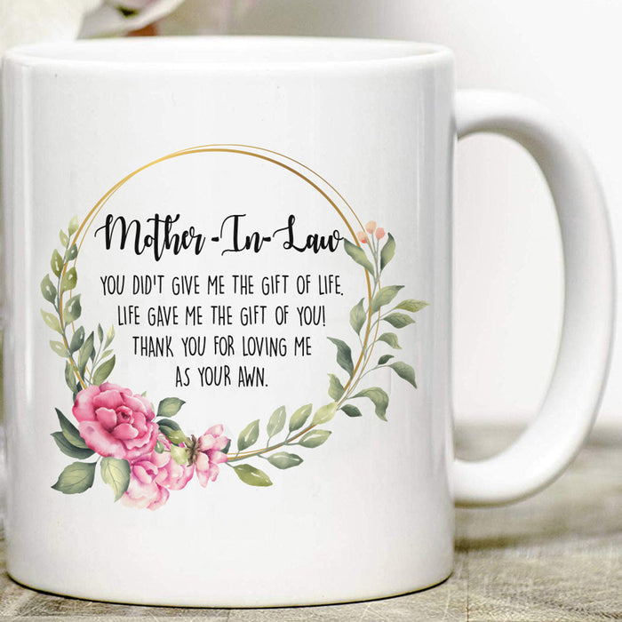 To Mother In Law Coffee Mug Gifts For Mother In Law From Daughter In Law Mug Print Floral Customized Mug Gifts For Mothers Day, Wedding Coffee Mug