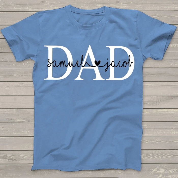 Personalized Shirt For Dad Custom Kids Name Gifts For Father's Day