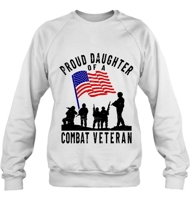 Personalized T-Shirt For Mom Grandma All American Mama Glasses US Flag Art Printed Custom Nickname & Kids Name