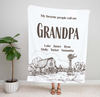 Personalized Blanket Gifts For Grandpa From Grandchild My Favorite Call Me Farmer In Farmhouse Custom Name For Christmas