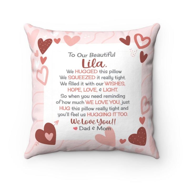 Personalized To My Daughter Square Pillow Heart When You Need Reminding Custom Name Sofa Cushion Gifts For Christmas