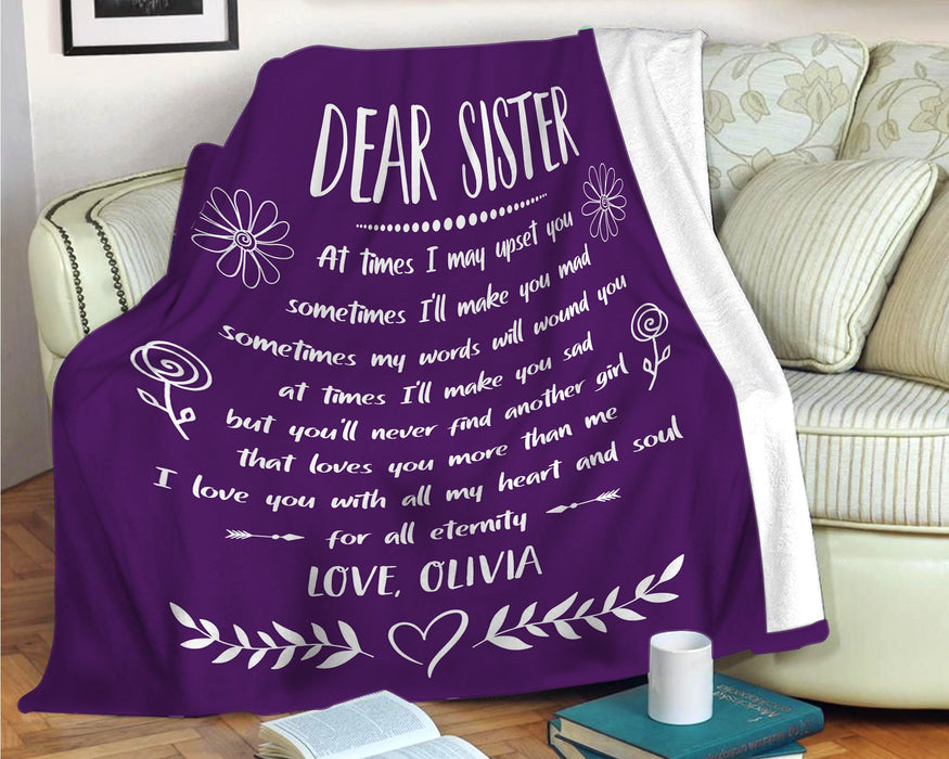 Personalized To My Bestie Sister Blanket From Bff Friend At Time I May Upset You Cute Flower Custom Name Birthday Gifts