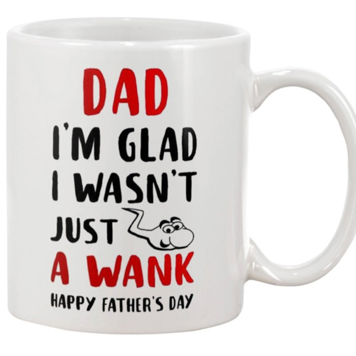Dad Coffee Mug Gifts New Daddy Print Cute Sperm Mug Happy Father's Day Funny Promoted To Be Dad 2021 Gifts For Father's Day, Birthday 11Oz 15Oz Ceramic Mug