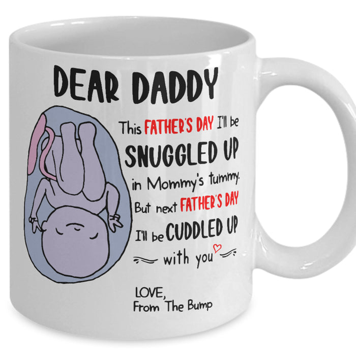 Personalized Coffee Mug Dear Daddy Gifts Daddy From Daughter Print Funny Ultrasonic Image New Daddy Mug Customized Gifts For Father's Day 11oz 15Oz Mug