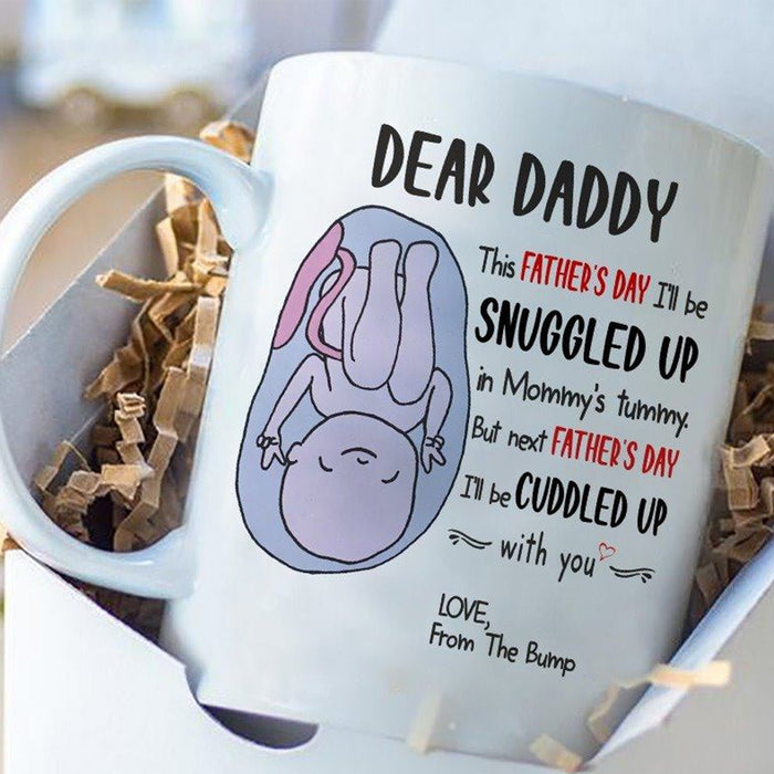 Personalized Coffee Mug Dear Daddy Gifts Daddy From Daughter Print Funny Ultrasonic Image New Daddy Mug Customized Gifts For Father's Day 11oz 15Oz Mug