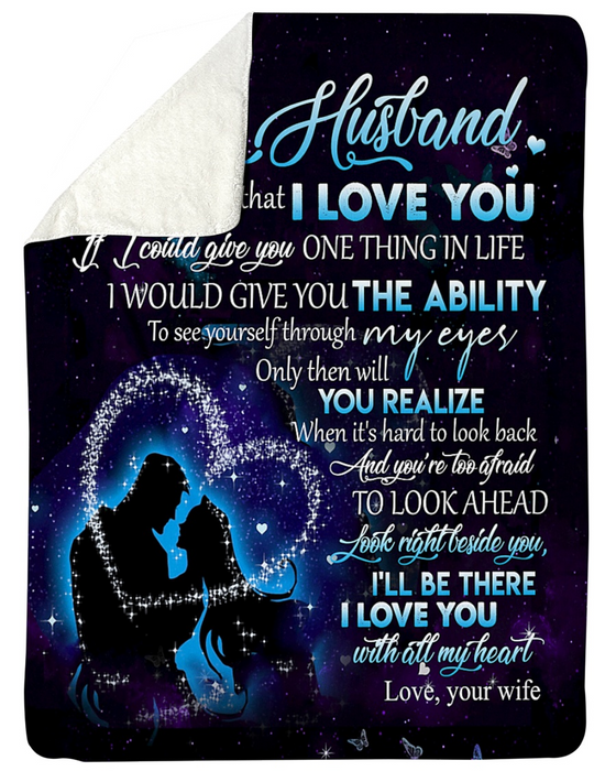 Personalized Fleece Blanket For Husband Love Quotes For Him Customized Blanket Gift For Valentines Day Birthday Wedding