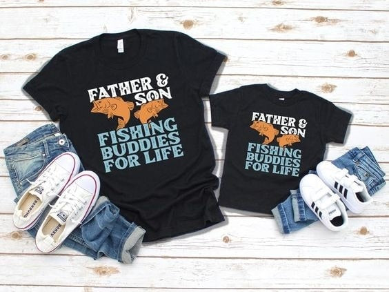 Father And Son Fishing Buddies For Life Fishing Shirt Funny For Dad And Son