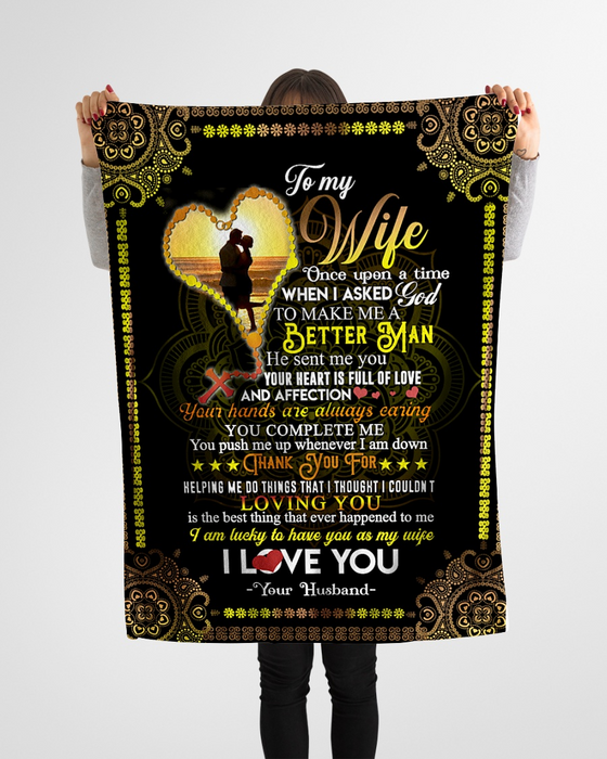 Personalized Blanket For Wife Print Couple Romantic Love Quote For Wife Customized Blanket Gifts For Anniversary