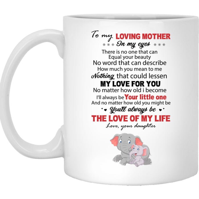 Personalized To Mother Coffee Mug Gifts For Mother From Child Sweet Quotes Mothers Day Gifts Print Elephant Family Mug Customized Mug Gifts For Mothers Day 11Oz 15Oz Ceramic Coffee Mug