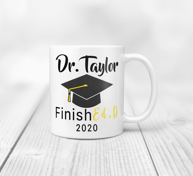 Personalized EDD Graduation Mug for Doctor Custom Finish EDD 2021 Cup Funny Grad Cap Coffee Mugs