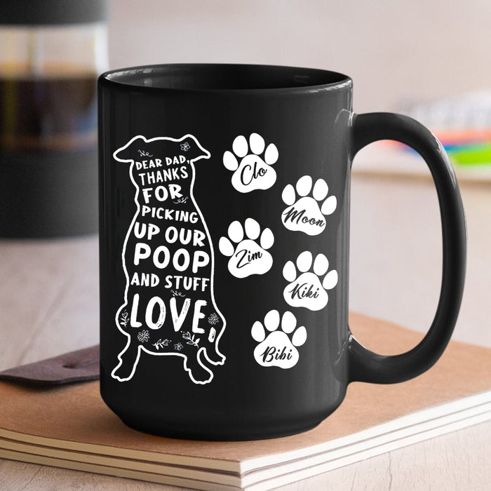 Personalized Ceramic Coffee Mug For Dog Dad Thanks For Picking Our Funny Rottweiler Custom Dog's Name 11 15oz Cup