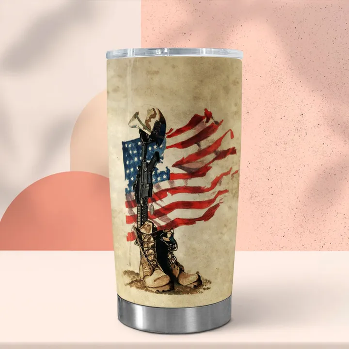 Personalized To My Husband Tumbler From Wife You Are Braver Than You Think Usa Flag Custom Name Gifts For Anniversary