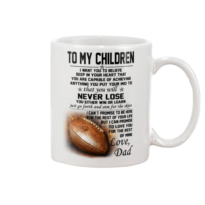 Personalized Coffee Mug For Son Gifts For Lover Football Gifts Mug Player Rugby Customized Mug Gifts For Birthday, Fathers Day 11Oz 15Oz Ceramic Coffee Mug