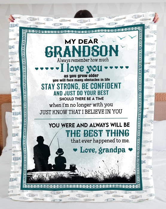 Personalized To My Grandson Blanket From Grandparents You Face Many Obstacles In Life Custom Name Gifts For Birthday