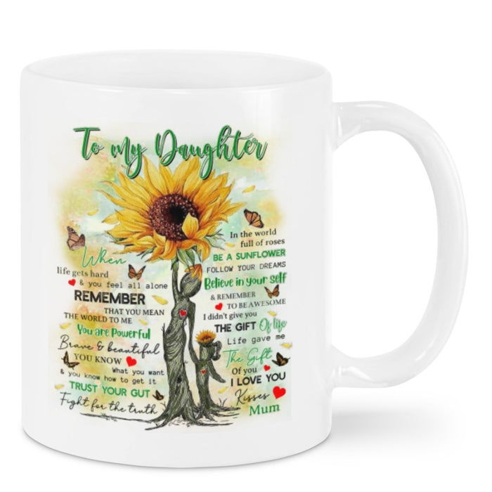 Personalized To My Daughter Coffee Mug Remember You Means The World To Me Custom Name White Cup Gifts For Birthday