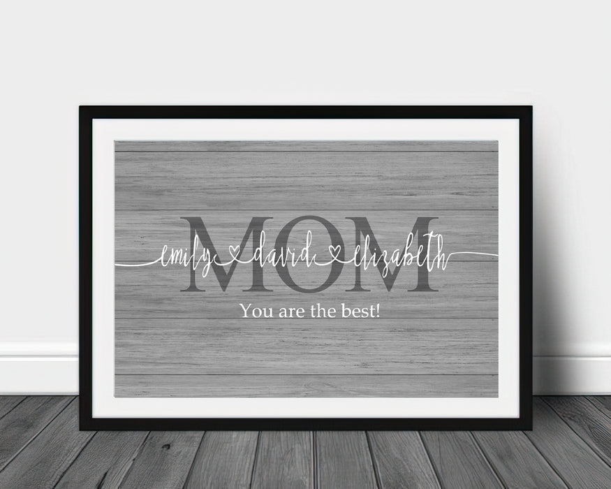Personalized Canvas Custom Name Kids Gifts For Mom Mother's Day Canvas Painting