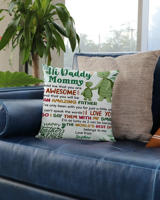 Personalized Pillow Gifts For Fathers Day The World Is Greatest Dad Belong To Me Customized Pillow Gifts For Daddy