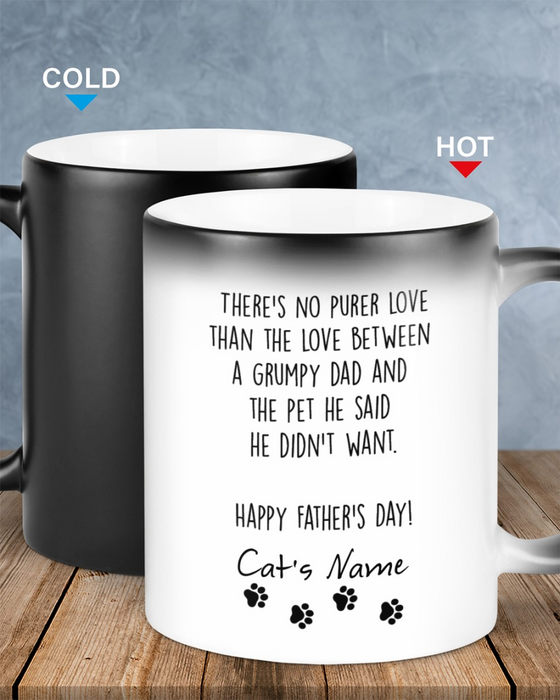Personalized Changing Mug For Father There No Purer Love Than The Love Between A Grumpy Dad Changing Mug Gifts 11Oz 15Oz Mug