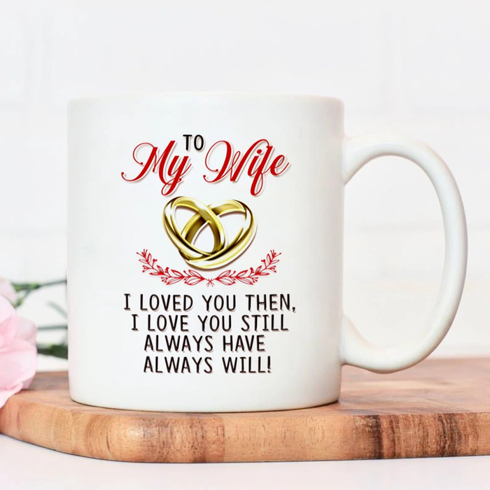 Personalized Coffee Mug For Wife From Husband Always Have Always Will Rings Couple Custom Name White Cup Christmas Gifts