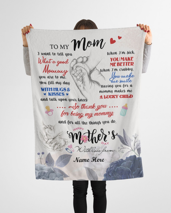 Personalized Fleece Blanket For Mom Happy Mothers Day  Customized Blanket Gifts For Mothers Day Happy Mothers Day To All Moms