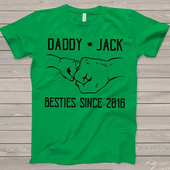 Personalized Shirt For Dad And Son Bestie Since 2021