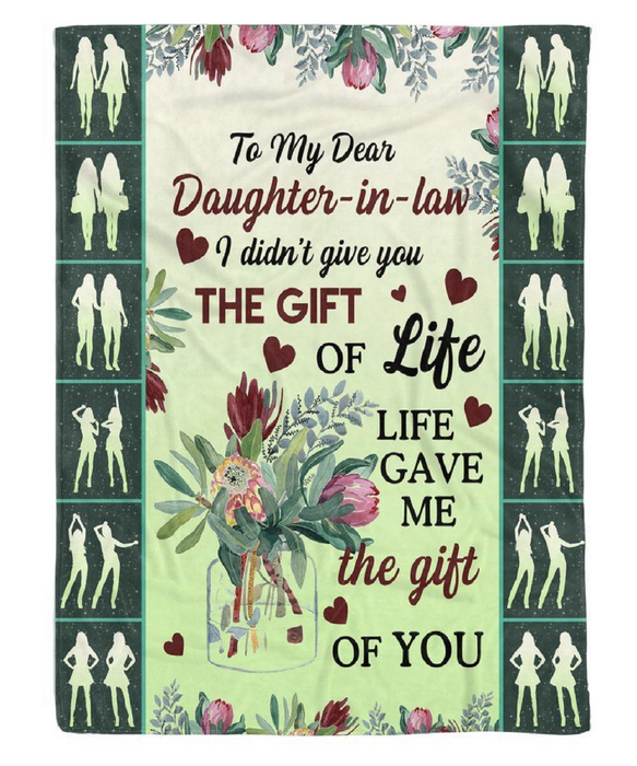 Personalized Fleece Blanket Daughter-In-Law Love Quotes For Daughter Customized Blanket Gifts For Birthday Graduation