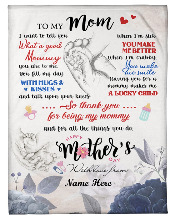 Personalized Fleece Blanket For Mom Happy Mothers Day  Customized Blanket Gifts For Mothers Day Happy Mothers Day To All Moms