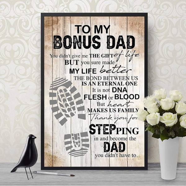 Canvas To Bonus Dad Thank You For Stepping In And The Become The Dad