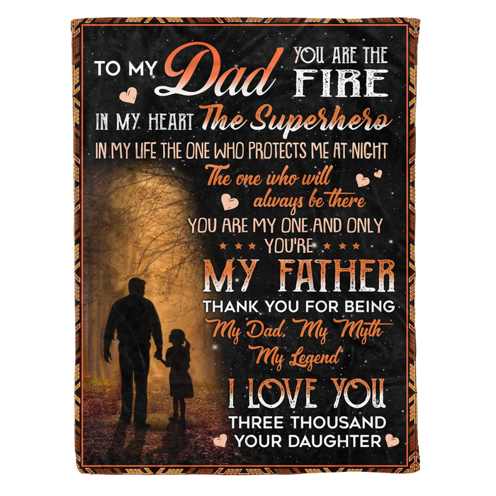 Personalized Fleece Blanket For Dad Print Father And Daughter Cute Quotes For Dad From Son Customized Blanket Gifts For Thanksgiving Birthday Fathers Day