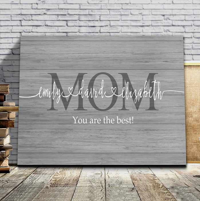 Personalized Canvas Custom Name Kids Gifts For Mom Mother's Day Canvas Painting