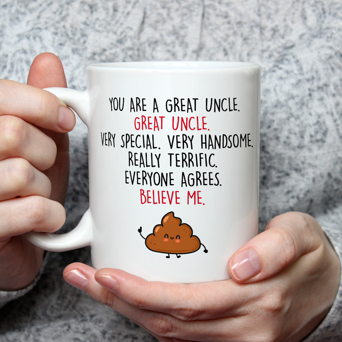 Novelty Coffee Mug For Uncle From Niece Nephew Very Special Very Handsome Really Terrific White Cup Gifts For Christmas