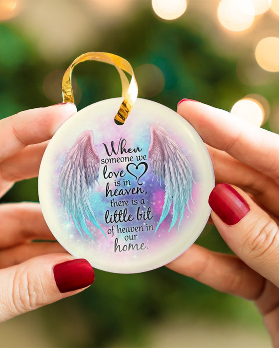Memorial Circle Ornament To My Angel Wings Keepsake Sympathy Family Heaven In Our Home Ornaments