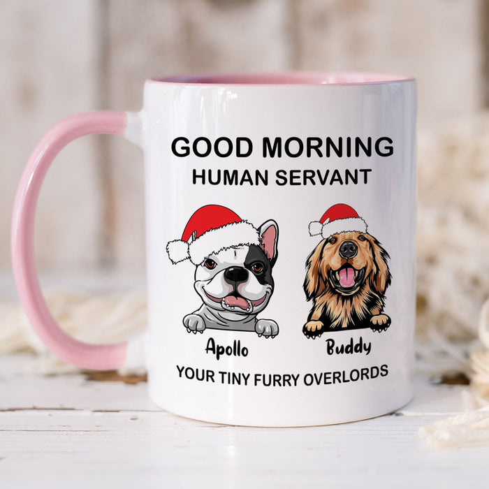 Personalized Coffee Mug Gifts For Dog Lovers Human Servant Your Tiny Furry Overlords Custom Name Accent Cup For Birthday