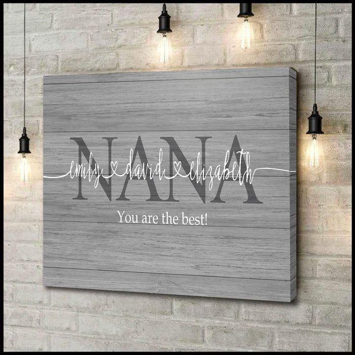 Personalized Canvas Custom Name Kids Gifts For Nana mothers day gifts from Kids