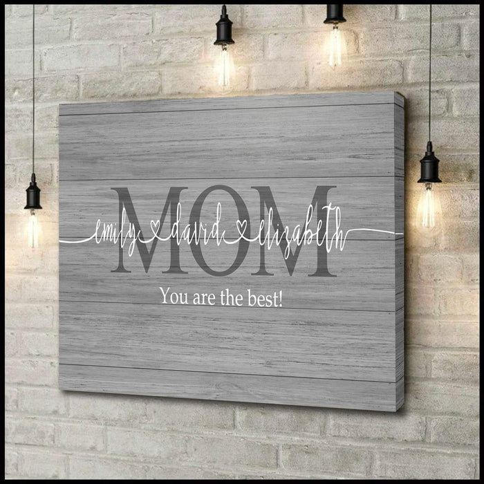 Personalized Canvas Custom Name Kids Gifts For Mom Mother's Day Canvas Painting