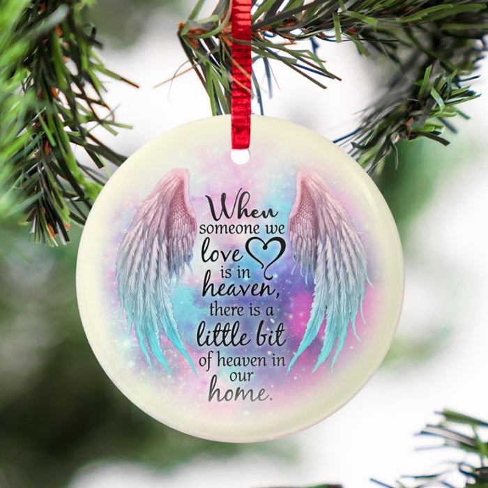 Memorial Circle Ornament To My Angel Wings Keepsake Sympathy Family Heaven In Our Home Ornaments