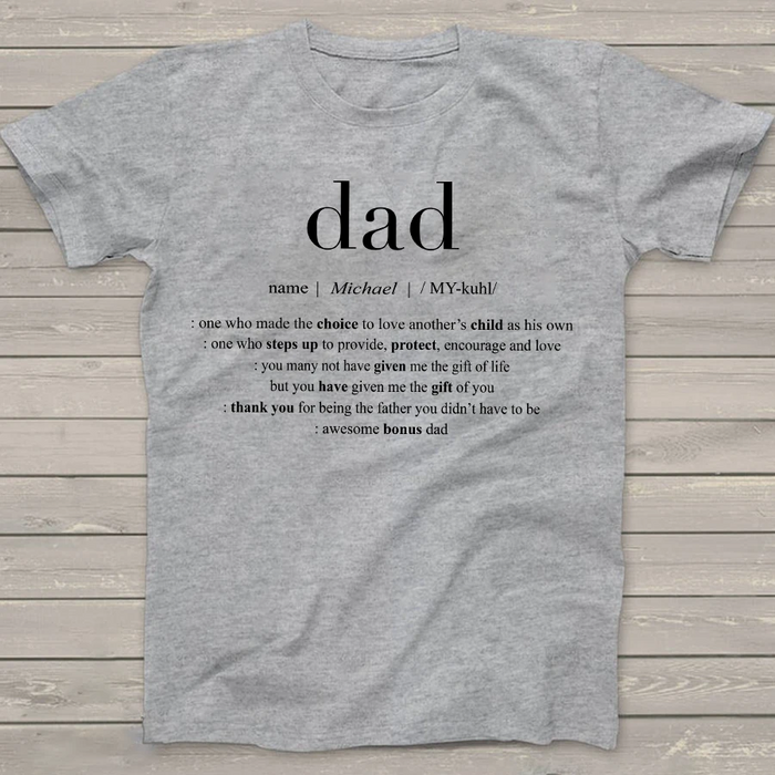 Personalized Shirt For Dad Name Definition Tee Shirt