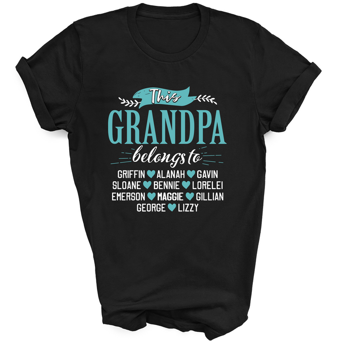 Personalized Shirt For Grandpa Custom Kids Name Gifts For Thanksgiving