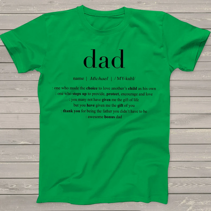 Personalized Shirt For Dad Name Definition Tee Shirt