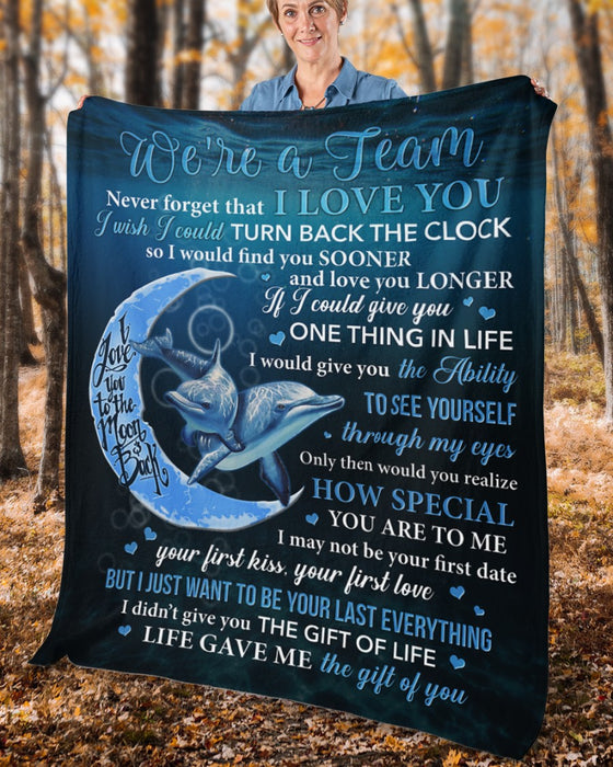 Personalized To My Wife Blanket From Husband Whale Moon Never Forget I Love You Custom Name Gifts For Christmas