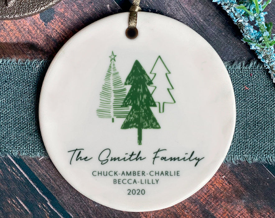 Personalized Family Christmas 2021 Ornament For Members Dad Mom Custom Last Name Xmas Tree Keepsake Ornament Decor