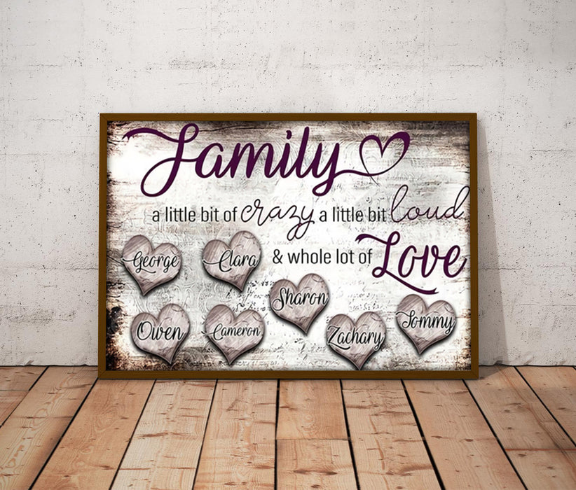 Personalized Multi Family Names Street Poster Canvas Family A Little Bit Of Crazy Custom Family Names