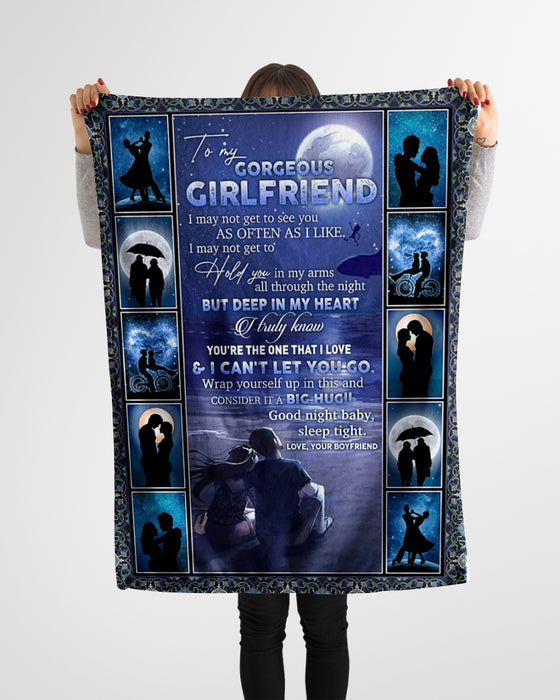Personalized To My Girlfriend Blanket Gifts From Boyfriend Deep In My Heart You're The One Custom Name For Christmas