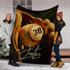 Personalized Blanket For Baseball Lovers Son Dad Men 3D Glove And Ball Printed Custom Name Gifts For Christmas Xmas