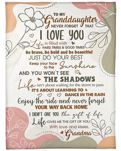Personalized Fleece Blanket For Granddaughter Design Cute Love Quotes For Granddaughter Customized Blanket Gift For Birthday