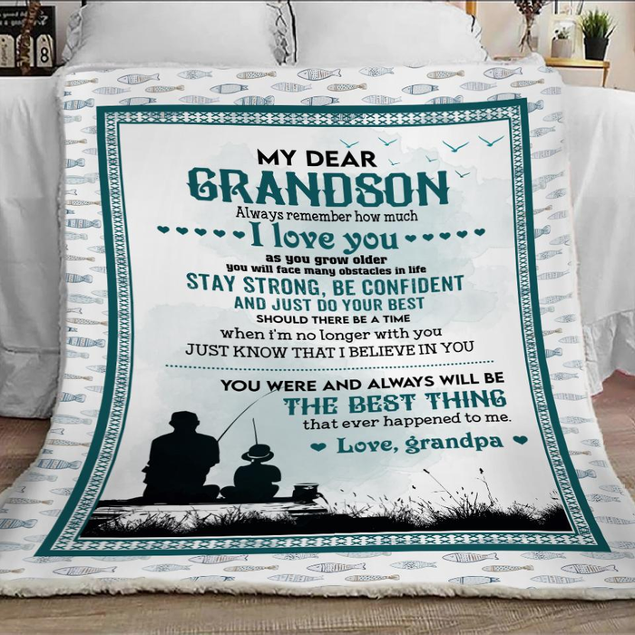 Personalized To My Grandson Blanket From Grandparents You Face Many Obstacles In Life Custom Name Gifts For Birthday