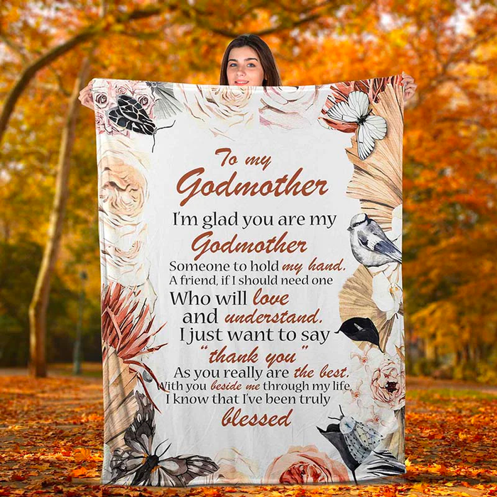 Personalized To My God Mom Blanket From Godchild Wish You Beside Me Through My Life Custom Name Gifts For Christmas