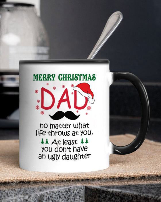 Personalized Coffee Mug For Daddy From Kids Mustache Don't Have Ugly Kids Custom Name Ceramic Cup Gifts For Christmas