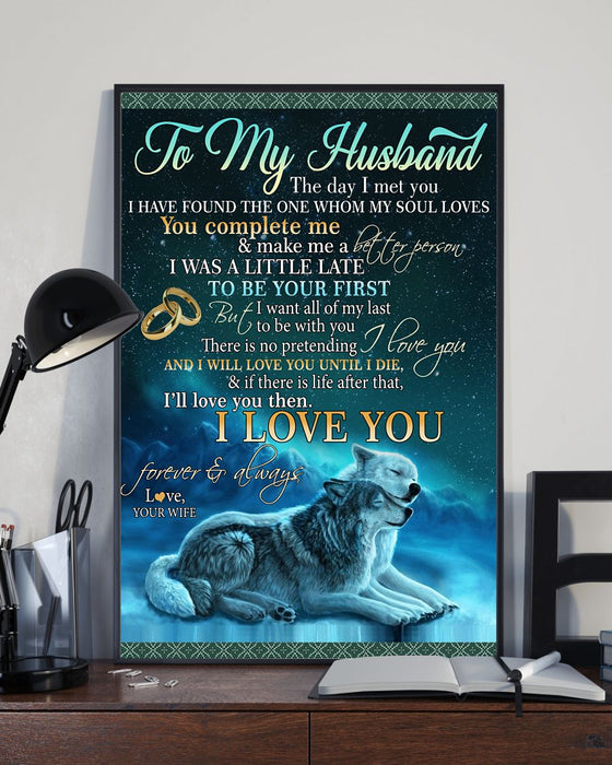 Personalized To My Husband Canvas Wall Art From Wife If There Is A Life After Wolf Couple Custom Name Poster Prints
