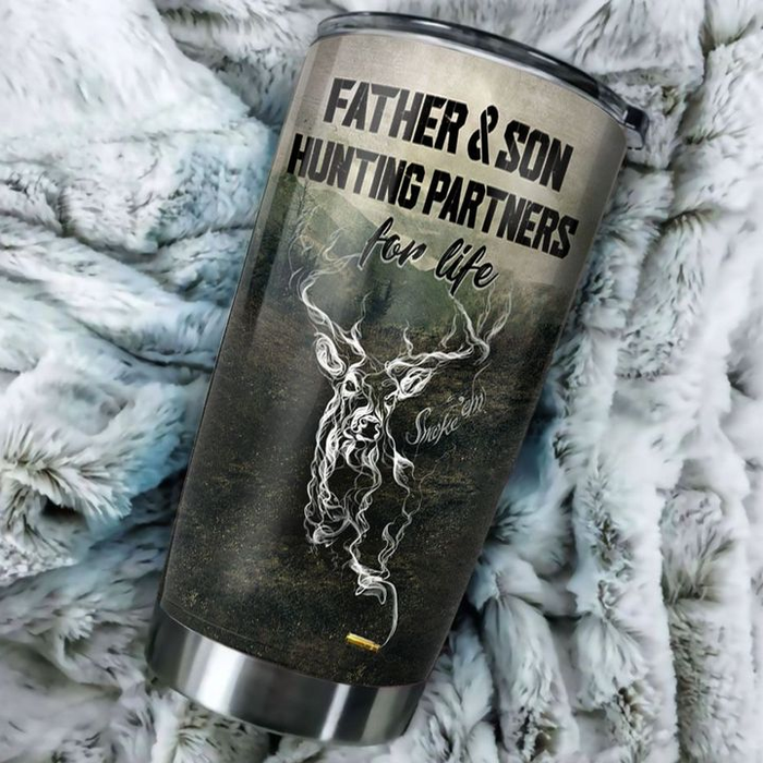 Personalized To My Son Tumbler From Dad Hunting Deer Love You The Rest Of Mine Custom Name Travel Cup Birthday Gifts